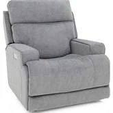 Ashbee Zero Gravity Power Recliner w/ Power Head Rest & Footrest Ext in Dolphin Grey Fabric